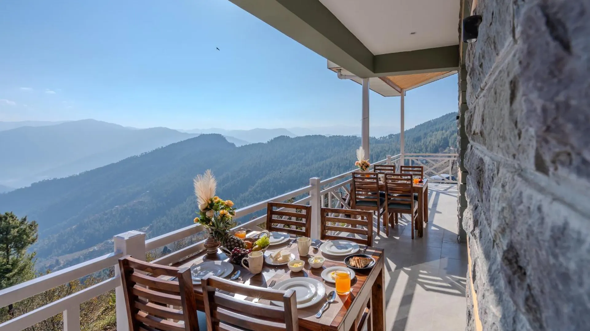 Saffronstays Alpine Blue-6 Bhk Villa With Private Deck And Valley Views From Each Room Shimla